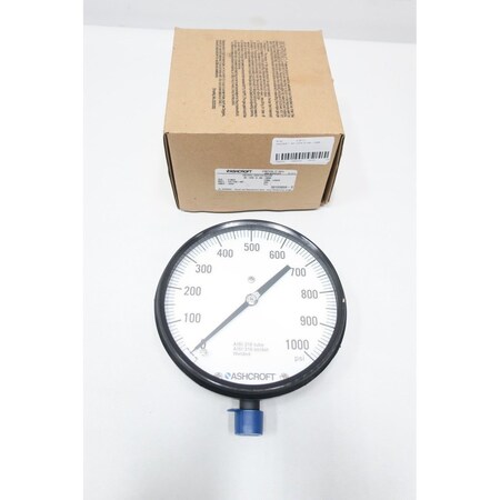 Ashcroft 6IN 1/2IN 0-1000PSI NPT PRESSURE GAUGE 60-1220-S-04L-1000